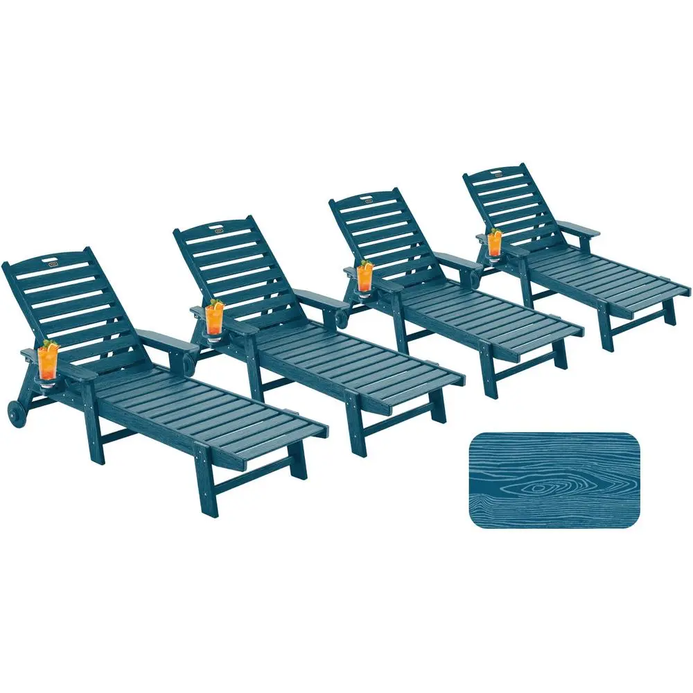 Lounge Chair Outdoor with Wheels, Oversize Patio Lounge Chairs with Wood Texture, 6Position Plastic Lounge Chairs for Poolside,
Lounge Chair Outdoor with Wheels, Oversize Patio Lounge Chairs with Wood Texture, 6Position Plastic Lounge Chairs for Poolside,