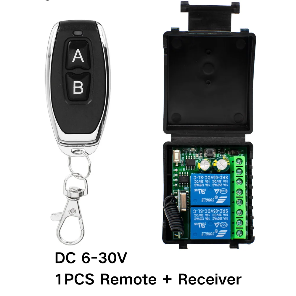 2CH Multifunction Receiver Module Garage Curtain Motor Light Control RF Remote Control Switch Relay