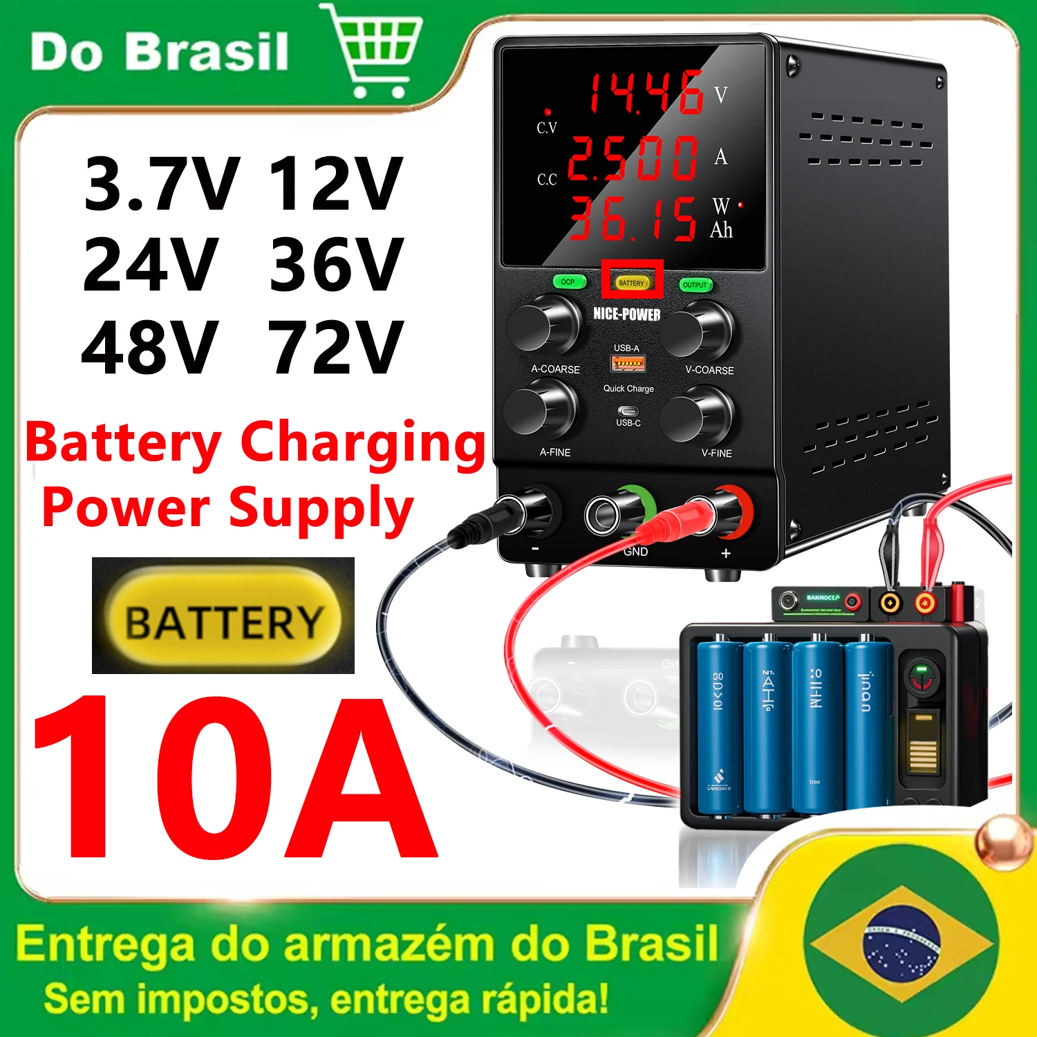 10A DC Regulated Lab Battery Charging Power Supply 3.7V 24V 36V Adjustable Laboratory Voltage Regulator Stabilizer Bench Source
10A DC Regulated Lab Battery Charging Power Supply 3.7V 24V 36V Adjustable Laboratory Voltage Regulator Stabilizer Bench Source