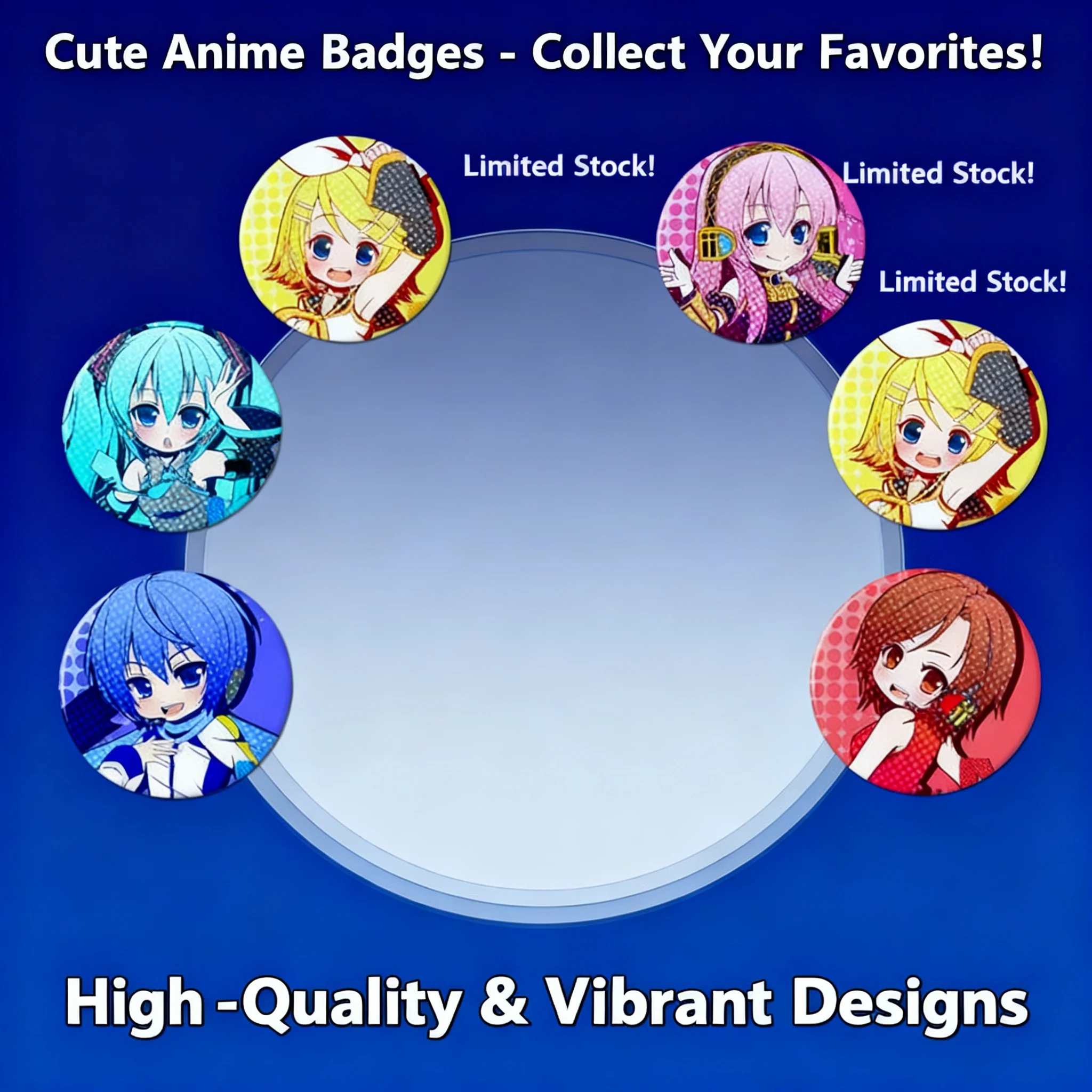 Miku Hatsune Kagamine Rin Len Vocaloid Megurine Luka Anime Mirror Badge Pin Brooch Cosplay Accessories Collectible Gift for Fans
Miku Hatsune Kagamine Rin Len Vocaloid Megurine Luka Anime Mirror Badge Pin Brooch Cosplay Accessories Collectible Gift for Fans