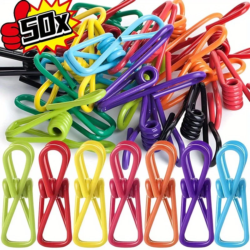 50pcs Stainless Steel Mini Clothespins Multi-Purpose Reusable Bag Sealing Clips for Kitchen Kraft Bag Office Snack Food Storage
50pcs Stainless Steel Mini Clothespins Multi-Purpose Reusable Bag Sealing Clips for Kitchen Kraft Bag Office Snack Food Storage