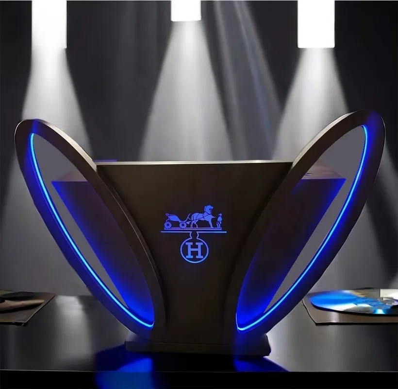 DMX Supported LED DJ Booth in Metal Stainless Steel DJ Table
DMX Supported LED DJ Booth in Metal Stainless Steel DJ Table