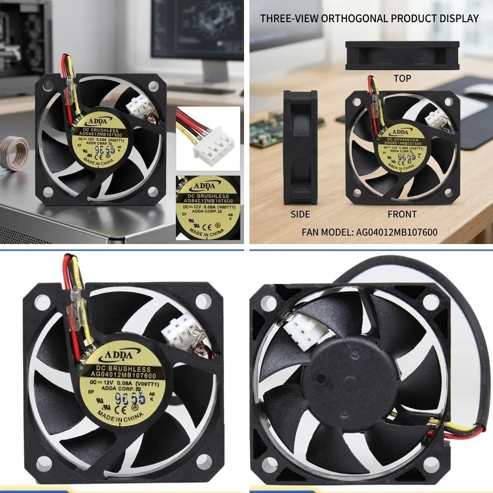 For ADDA AG04012MB107600 12V 0.08A 4010 4CM 3pin Cooling Fan
For ADDA AG04012MB107600 12V 0.08A 4010 4CM 3pin Cooling Fan
