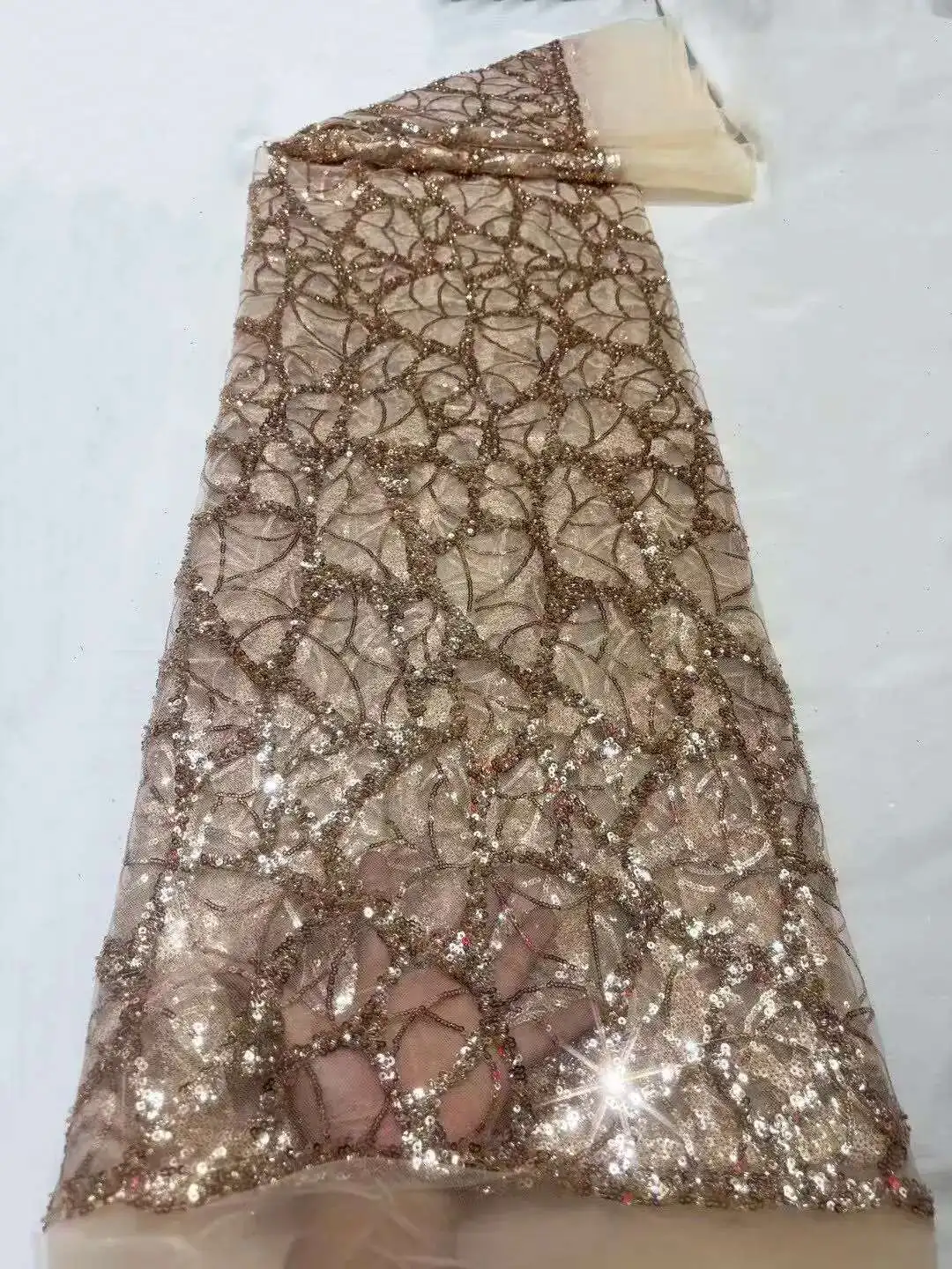 High Quality African Lace Fabric 2025 French Net Sequins Fabric Sewing Embroidered Lace Tulle Nigerian Lace Fabric 5Yards
High Quality African Lace Fabric 2025 French Net Sequins Fabric Sewing Embroidered Lace Tulle Nigerian Lace Fabric 5Yards