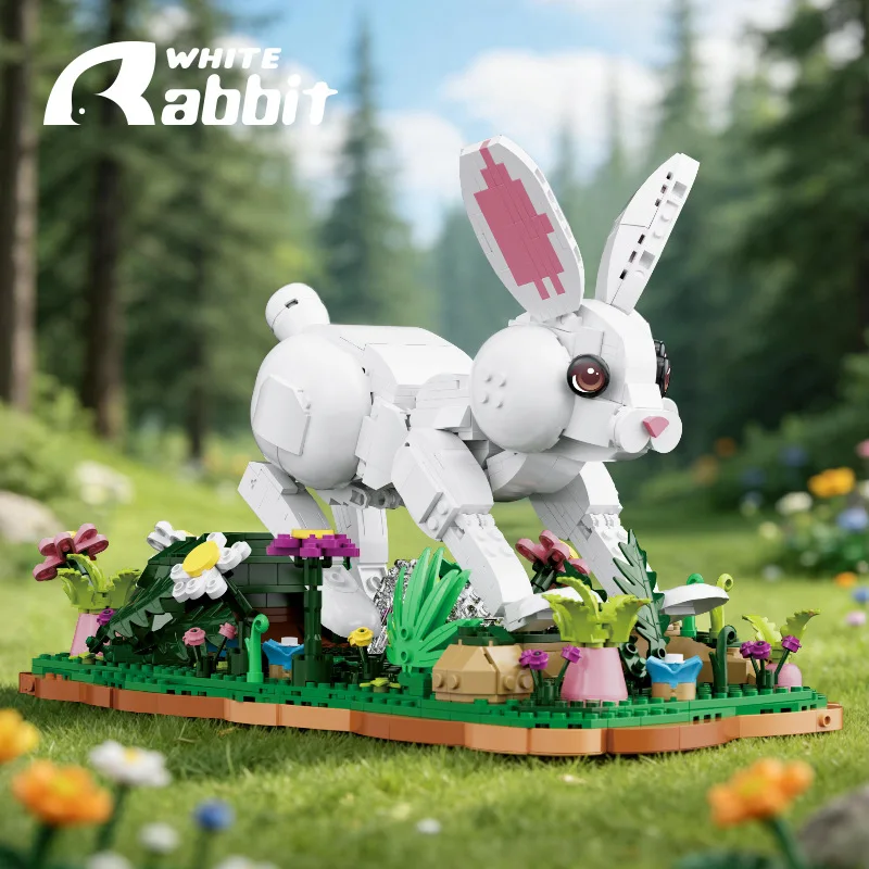 66255 Creative MOC White Rabbit Mini Building Blocks Animal Model Desktop Decor Assembly Toy
66255 Creative MOC White Rabbit Mini Building Blocks Animal Model Desktop Decor Assembly Toy