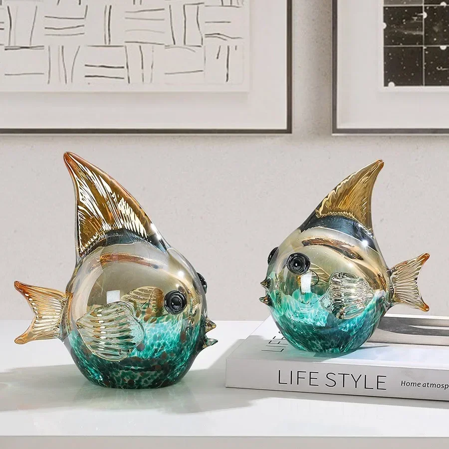 Glass Gradient Colorful Fish Statue Crystal Fish Figurine Sculpture Room Fish Tank Aesthetic Ornament Home Desk Decor
Glass Gradient Colorful Fish Statue Crystal Fish Figurine Sculpture Room Fish Tank Aesthetic Ornament Home Desk Decor