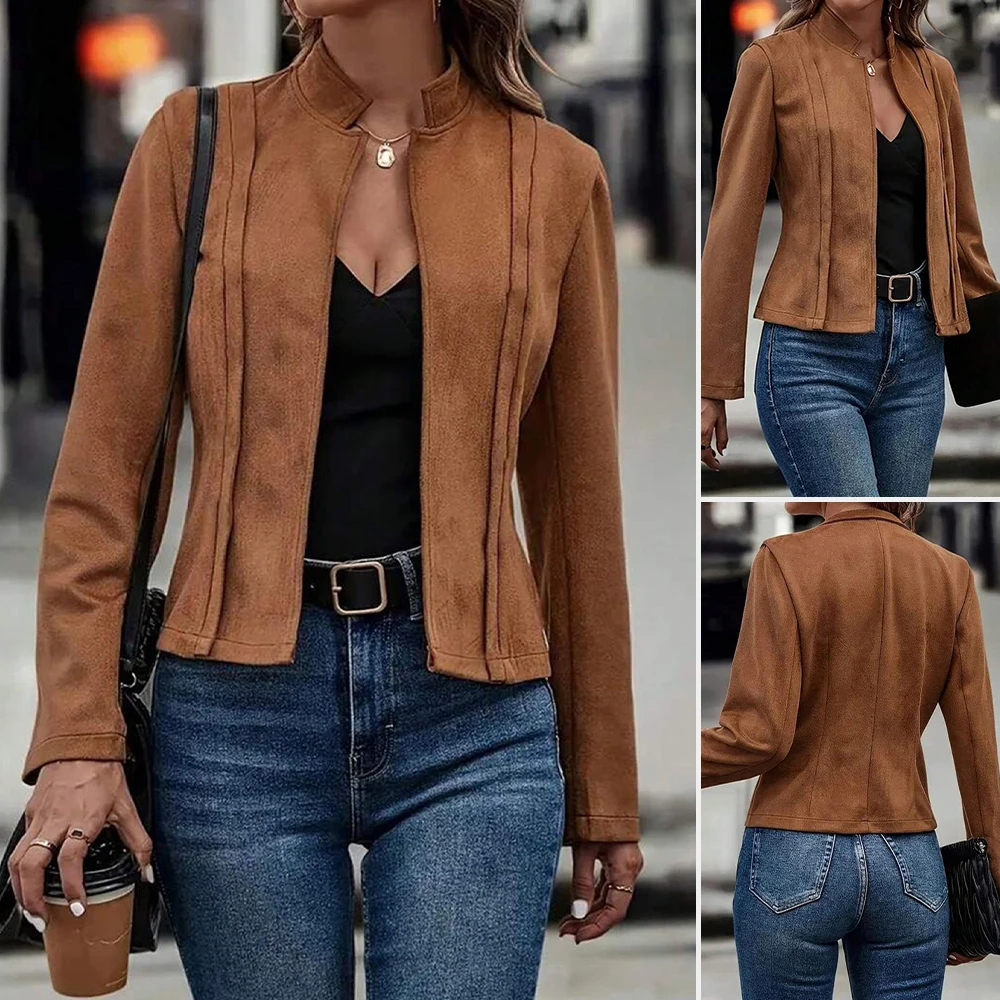Women's Casual Stand Collar Winter Jacket High Quality Fabric Autumn Fashion Trend Topwear Stylish Clothing
Women's Casual Stand Collar Winter Jacket High Quality Fabric Autumn Fashion Trend Topwear Stylish Clothing