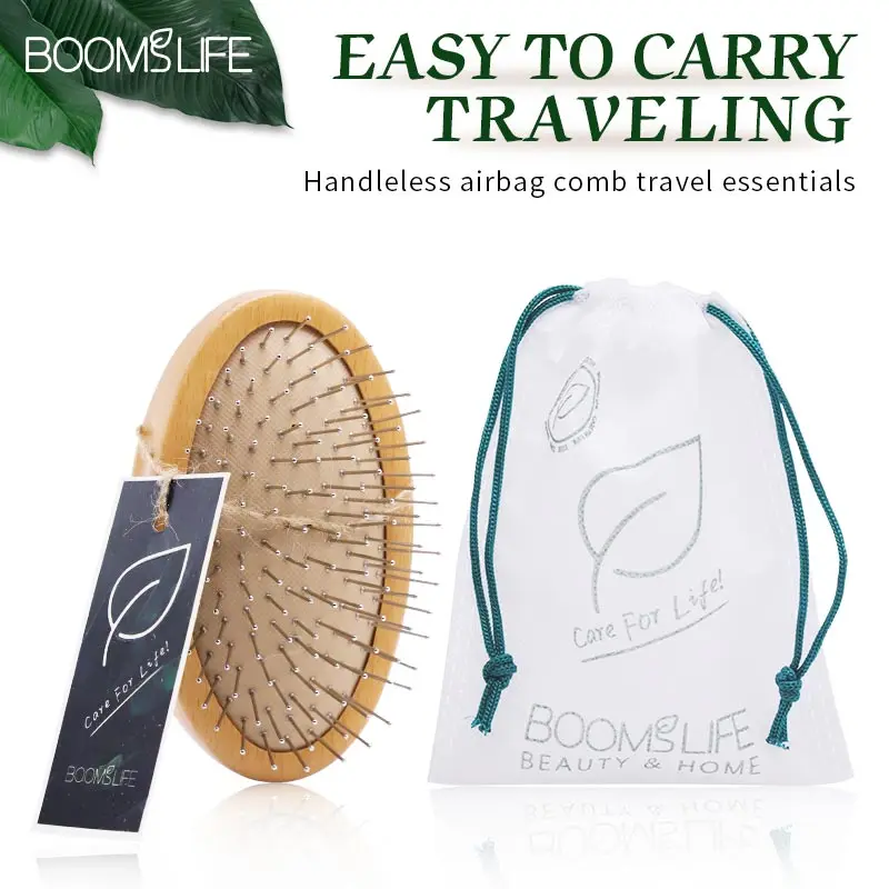BOOMSLIFE Custom Name Head Massage Steel Hair Brush Mini Pocket Scalp Wood HairBrush with Steel Needle Airbag Wide Tooth Comb
BOOMSLIFE Custom Name Head Massage Steel Hair Brush Mini Pocket Scalp Wood HairBrush with Steel Needle Airbag Wide Tooth Comb