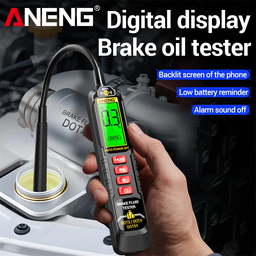 Brake Fluid Tester Accurate Oil Quality Check Detector ANENG BF01 Car Brake Liquid Digital Vehicle Auto Automotive Testing Tools
Brake Fluid Tester Accurate Oil Quality Check Detector ANENG BF01 Car Brake Liquid Digital Vehicle Auto Automotive Testing Tools