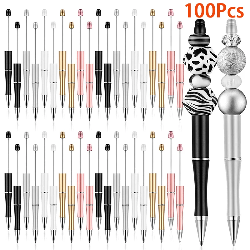 100Pcs Plastic Beadable Pens Bead Pens DIY Beaded Pens for Office School Women Kids Students Gifts
100Pcs Plastic Beadable Pens Bead Pens DIY Beaded Pens for Office School Women Kids Students Gifts