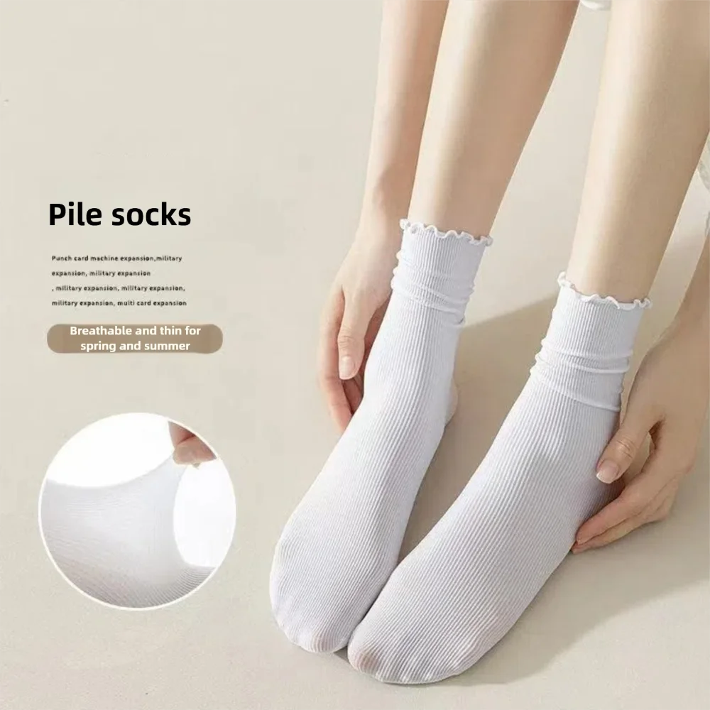 5 Pairs Ruffled Edge Women Summer Socks Soft Ice Velvet Absorb Sweat Mid Tube Socks Ultra-thin Breathable Elasticity Socks
5 Pairs Ruffled Edge Women Summer Socks Soft Ice Velvet Absorb Sweat Mid Tube Socks Ultra-thin Breathable Elasticity Socks