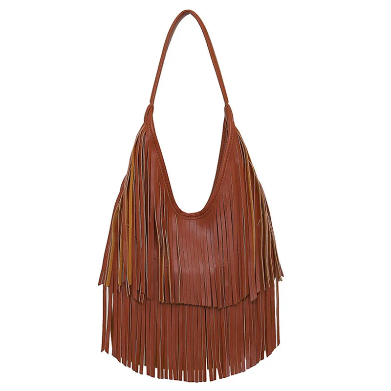 Minimalist Fringe Hobo Bag Solid Color for Party Vacation PU Fashion Crossbody Bag Large Capacity Women Tassels Shoulder Bag
Minimalist Fringe Hobo Bag Solid Color for Party Vacation PU Fashion Crossbody Bag Large Capacity Women Tassels Shoulder Bag