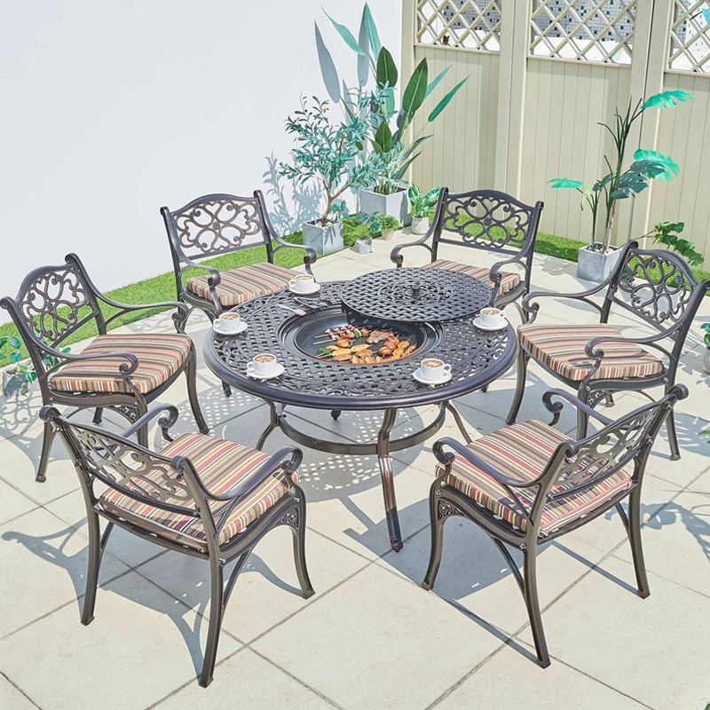 Popular Outdoor Outdoor Furniture Retro Cast Aluminum Table and Chair Cover Patio Garden Cast Aluminum Round Dining Table
Popular Outdoor Outdoor Furniture Retro Cast Aluminum Table and Chair Cover Patio Garden Cast Aluminum Round Dining Table
