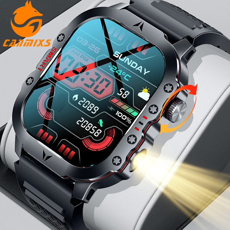 CanMixs Flashlight Smartwatch with 2.01” Display, IP68 Waterproof,100+ Sports Tracking & Wireless Call Functionality smart watch
CanMixs Flashlight Smartwatch with 2.01” Display, IP68 Waterproof,100+ Sports Tracking & Wireless Call Functionality smart watch