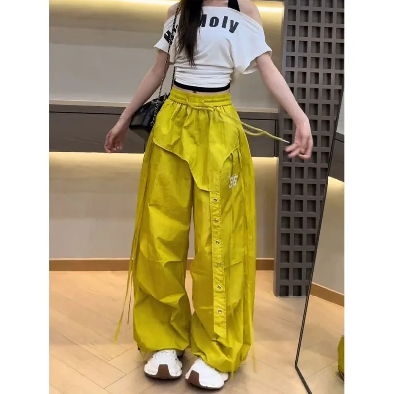 Korean Large-sized Summer Thin Cargo Pants for Women High-waisted Slimming Loose Sporty Dancing Hip-hop Street Casual Pants 2026
Korean Large-sized Summer Thin Cargo Pants for Women High-waisted Slimming Loose Sporty Dancing Hip-hop Street Casual Pants 2026