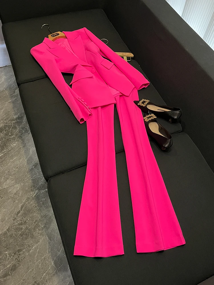 Модный тканевый костюм на одной пуговице и брюки-клеш, комплект из двух предметов средней длины для женщин старше 35 лет
Модный тканевый костюм на одной пуговице и брюки-клеш, комплект из двух предметов средней длины для женщин старше 35 лет