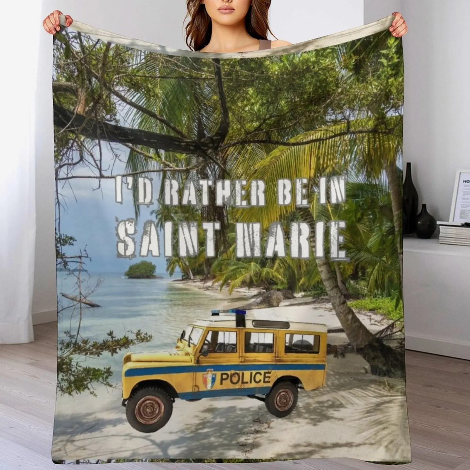 Saint Marie BBC Death in Paradise Throw Blanket Hairy Plaid on the sofa Beach warm winter Blankets
Saint Marie BBC Death in Paradise Throw Blanket Hairy Plaid on the sofa Beach warm winter Blankets