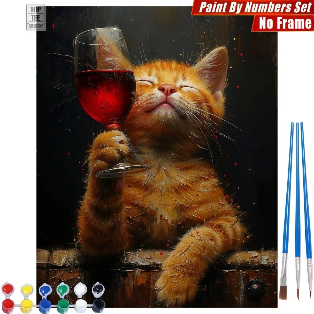 Orange Kitten Wine DIY Paint By Numbers Kit - Cat Wine Humorous Wall Art Home Decor Birthday Gift For Son
Orange Kitten Wine DIY Paint By Numbers Kit - Cat Wine Humorous Wall Art Home Decor Birthday Gift For Son