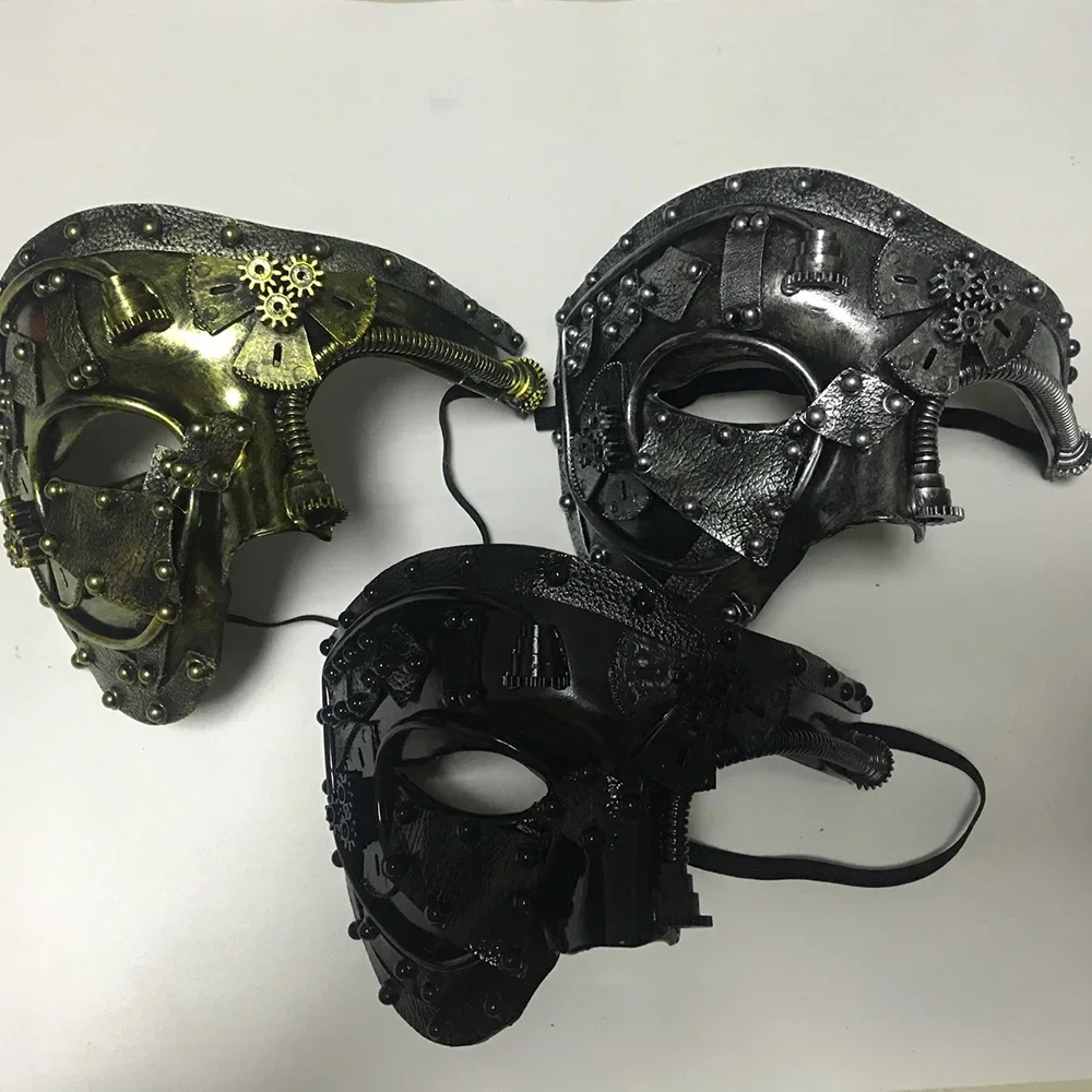 Half Face Steampunk Punk Masquerade Mechanical Gear Mask Cosplay Mask Ball Men Costume Halloween Party Props Adult Anime Masque
Half Face Steampunk Punk Masquerade Mechanical Gear Mask Cosplay Mask Ball Men Costume Halloween Party Props Adult Anime Masque