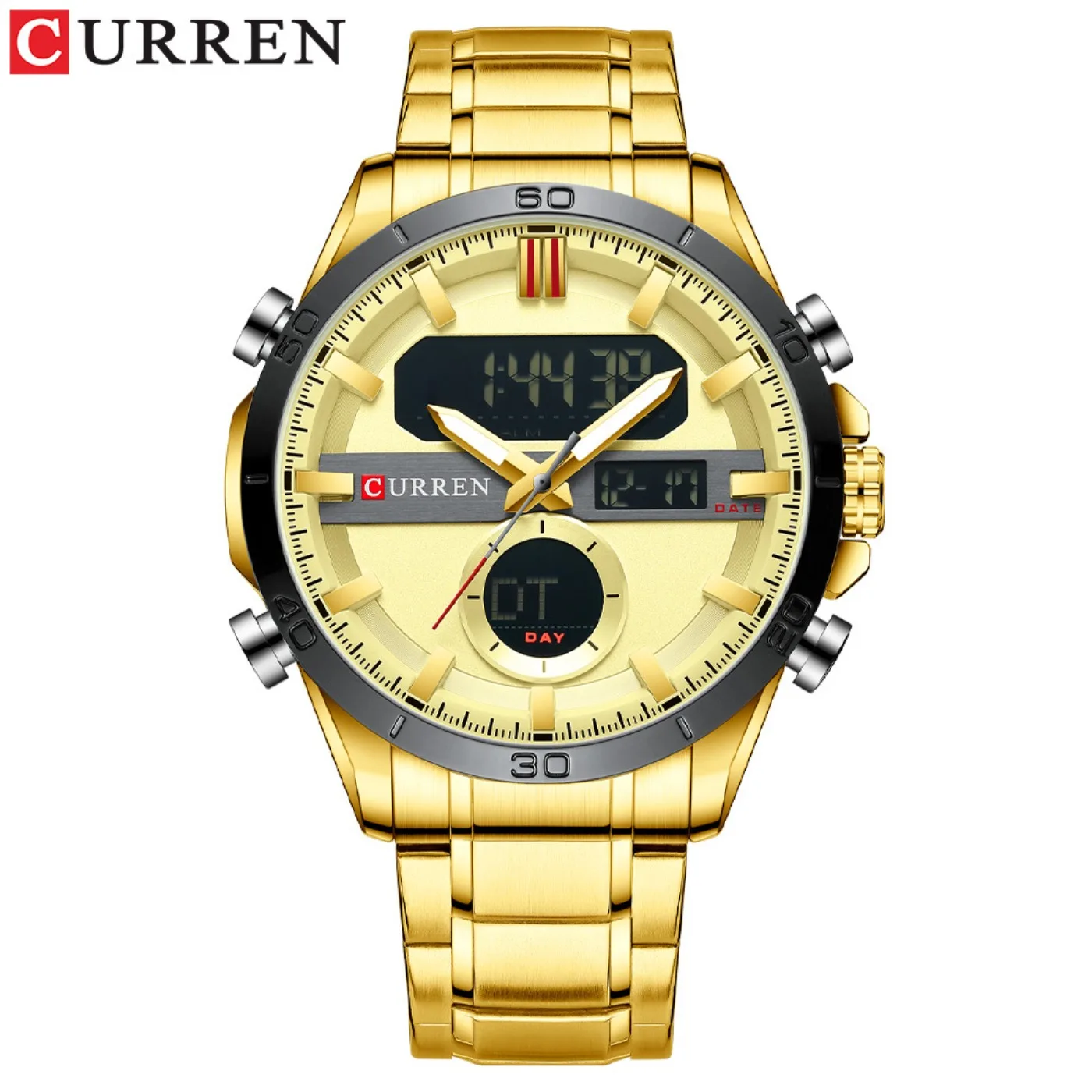 CURREN Sport Men Watch Top Brand Luxury Military Business Male Clock Gold Stainless Steel Quartz Digital Man Wristwatch 8384
CURREN Sport Men Watch Top Brand Luxury Military Business Male Clock Gold Stainless Steel Quartz Digital Man Wristwatch 8384