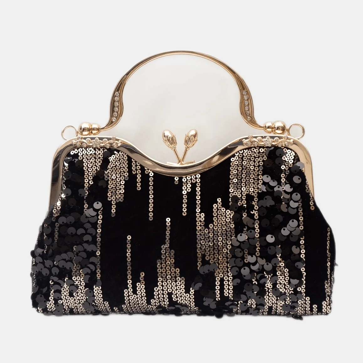 Sequins Velvet Evening Bag, Glitter Top Ring Clutch Purse, Women's Elegant For Banquet Wedding Party
Sequins Velvet Evening Bag, Glitter Top Ring Clutch Purse, Women's Elegant For Banquet Wedding Party