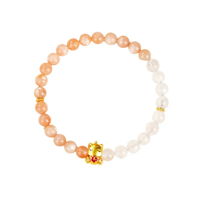 Natural Sunstone & White Moonstone Half-Mountain Half-Water Bracelets: Valentine's Gifts for Women & Couples
Natural Sunstone & White Moonstone Half-Mountain Half-Water Bracelets: Valentine's Gifts for Women & Couples