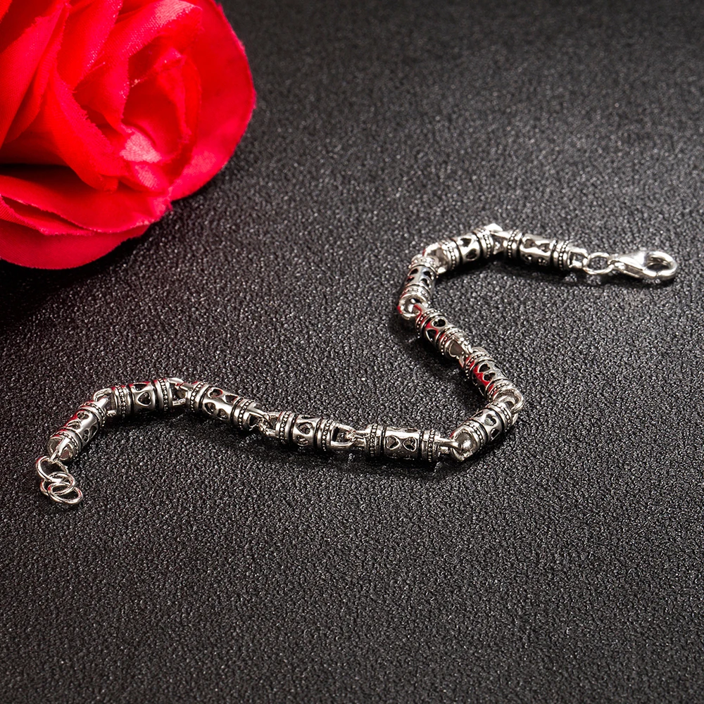 Popular Men's Chain 925 Sterling Silver Bracelet For Men Fashion Vintage Engraved Hollow Men's Bracelet Woman Fine Jewelry Gift
Popular Men's Chain 925 Sterling Silver Bracelet For Men Fashion Vintage Engraved Hollow Men's Bracelet Woman Fine Jewelry Gift