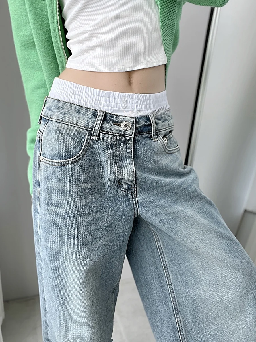 High Waist Straight Leg Loose Fit Women's Denim Jeans Washed Vintage Wide Leg Pants Casual High Waist Draping Straight Tube
High Waist Straight Leg Loose Fit Women's Denim Jeans Washed Vintage Wide Leg Pants Casual High Waist Draping Straight Tube