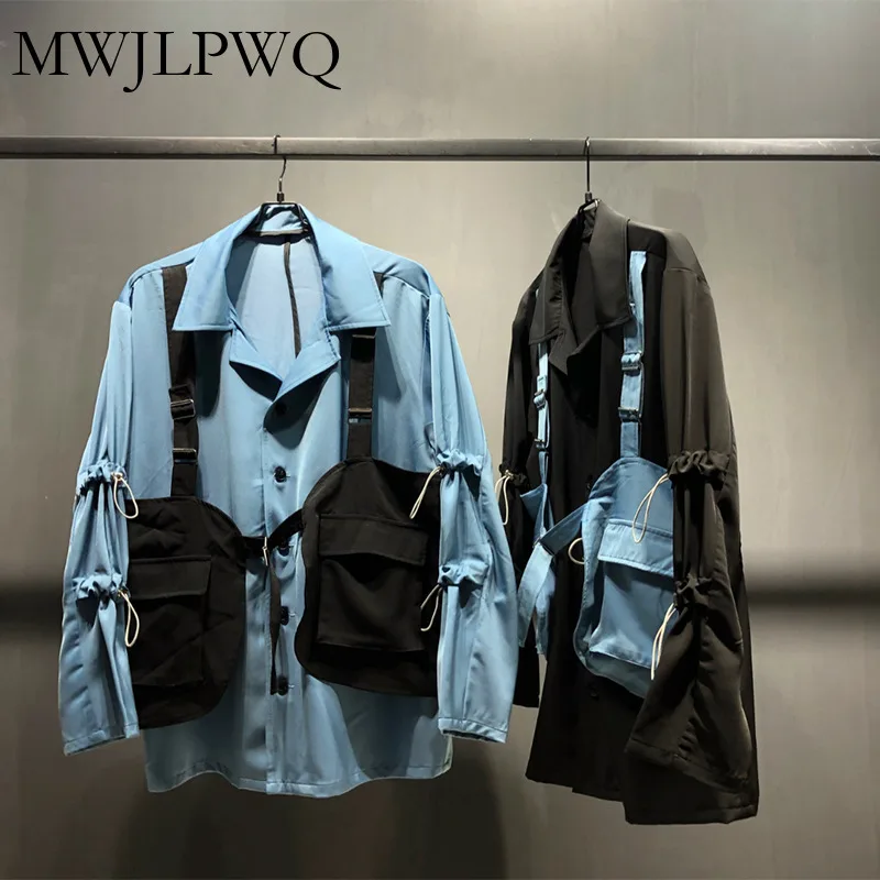 MWJLPWQ Function Fake Two Pieve Vest Bag Нишевый дизайн Мужская мода High Street Свободные повседневные топы с длинными рукавами и лацканами Осень 010866
MWJLPWQ Function Fake Two Pieve Vest Bag Нишевый дизайн Мужская мода High Street Свободные повседневные топы с длинными рукавами и лацканами Осень 010866