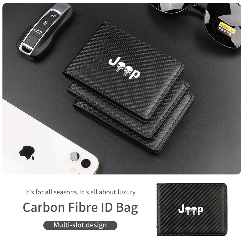 Carbon Car Card Holder ID Bag Coin Purse Driver's License Pouch For Jeep Renegade Grand Cherokee Compass Patriot Wrangler Libert
Carbon Car Card Holder ID Bag Coin Purse Driver's License Pouch For Jeep Renegade Grand Cherokee Compass Patriot Wrangler Libert