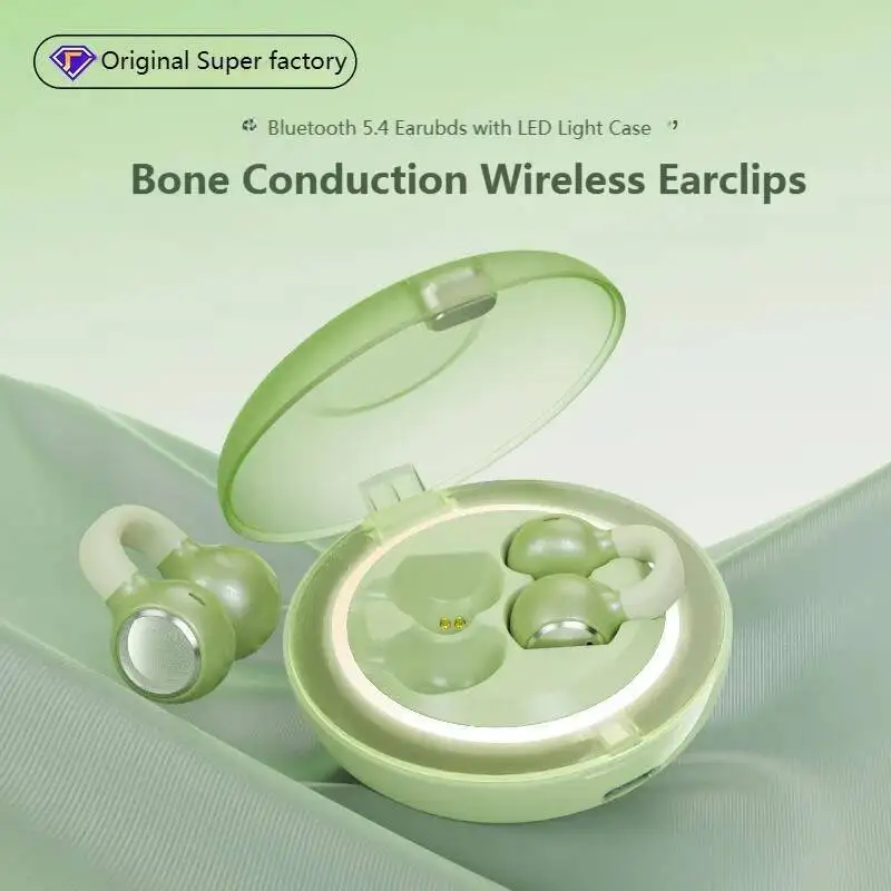 Bone Conduction Ear Clips Wireless Sports Bluetooth 5.3 Earphones Transparent Circle LED Luminous Hifi Stereo Waterproof Sports
Bone Conduction Ear Clips Wireless Sports Bluetooth 5.3 Earphones Transparent Circle LED Luminous Hifi Stereo Waterproof Sports