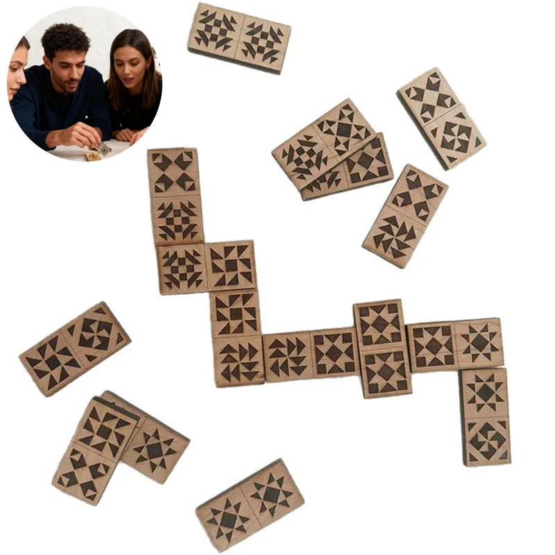 28-цветный стеганый блок-домино, деревянный набор домино с лазерной гравировкой для взрослых, набор из вишневого дерева
28-цветный стеганый блок-домино, деревянный набор домино с лазерной гравировкой для взрослых, набор из вишневого дерева