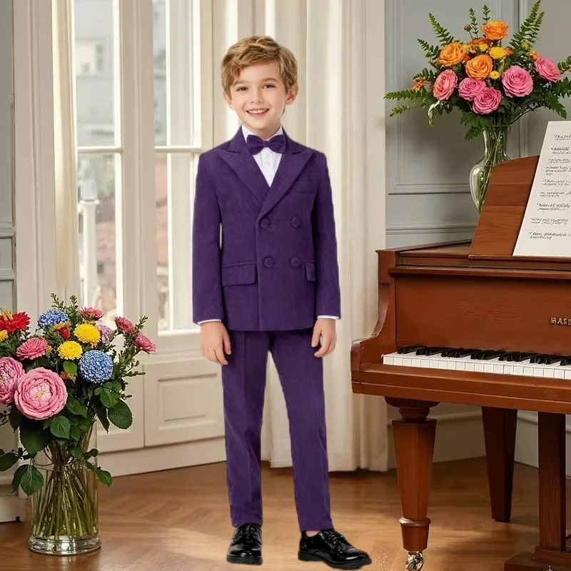 Boy's Slim Fit Suit Set Formal Tuxedo Set with Double Breasteds Kids' Suits for Weddings Proms Ring Bearer
Boy's Slim Fit Suit Set Formal Tuxedo Set with Double Breasteds Kids' Suits for Weddings Proms Ring Bearer
