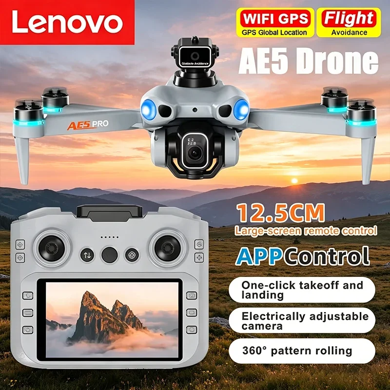 Lenovo 2026 AE5 Professional Drone with 4K 8K HD Camera Remote Control Screen WIFI Brushless Foldable 6-Axis Quadcopter Toy
Lenovo 2026 AE5 Professional Drone with 4K 8K HD Camera Remote Control Screen WIFI Brushless Foldable 6-Axis Quadcopter Toy