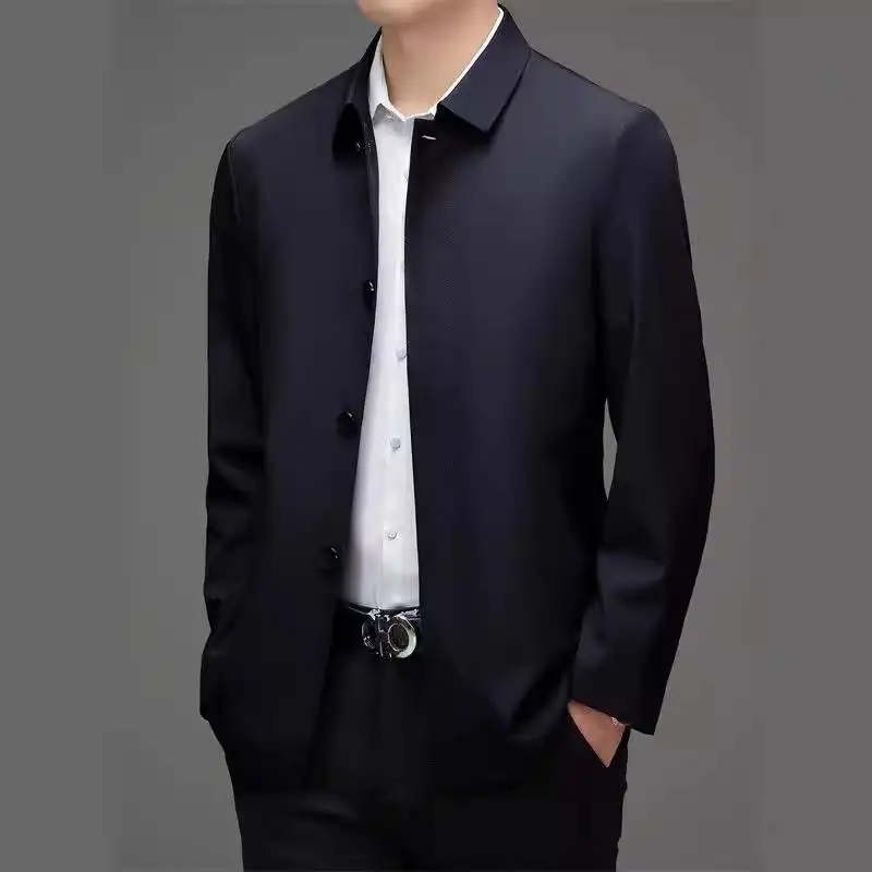High Quali Men's Adstrative Jaet Casual Spring Autumn Midlife Busin Dad Clothes Long Sve Flip Collar Pure Color
High Quali Men's Adstrative Jaet Casual Spring Autumn Midlife Busin Dad Clothes Long Sve Flip Collar Pure Color