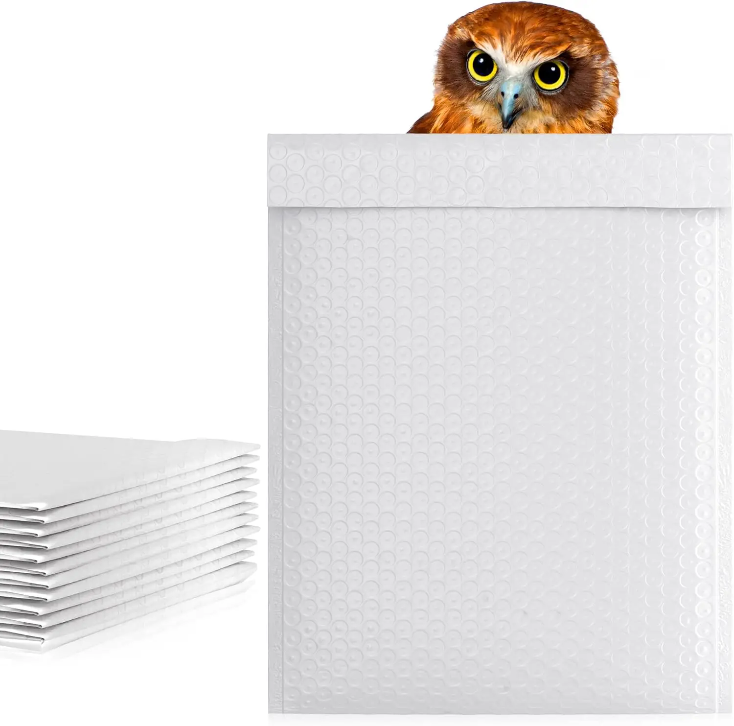 White Padded Poly Bubble Mailers 8.5x11, Self-Seal Waterproof Shipping Envelopes, Pack of 10
White Padded Poly Bubble Mailers 8.5x11, Self-Seal Waterproof Shipping Envelopes, Pack of 10