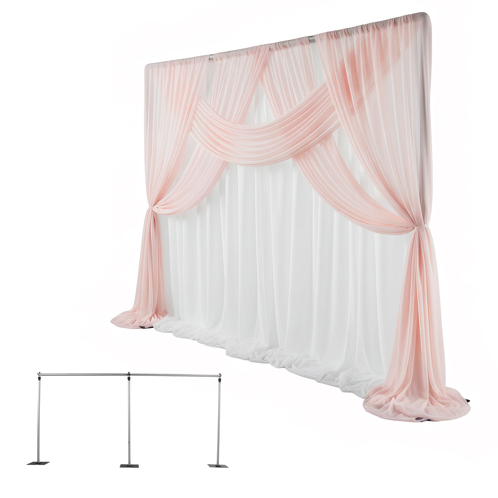 Комплект для фотосъемки Pipe and Drape 118x236 дюймов с двойной перекладиной и металлическим основанием, регулируемый по высоте, для вечеринок, дней рождения, свадеб
Комплект для фотосъемки Pipe and Drape 118x236 дюймов с двойной перекладиной и металлическим основанием, регулируемый по высоте, для вечеринок, дней рождения, свадеб