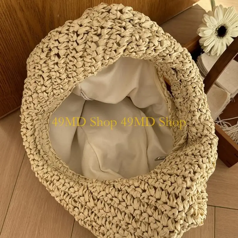 49MD Практическая женская соломенная сумка сплетения сплетения сумочка для пляжа и повседневного путешествия
49MD Практическая женская соломенная сумка сплетения сплетения сумочка для пляжа и повседневного путешествия