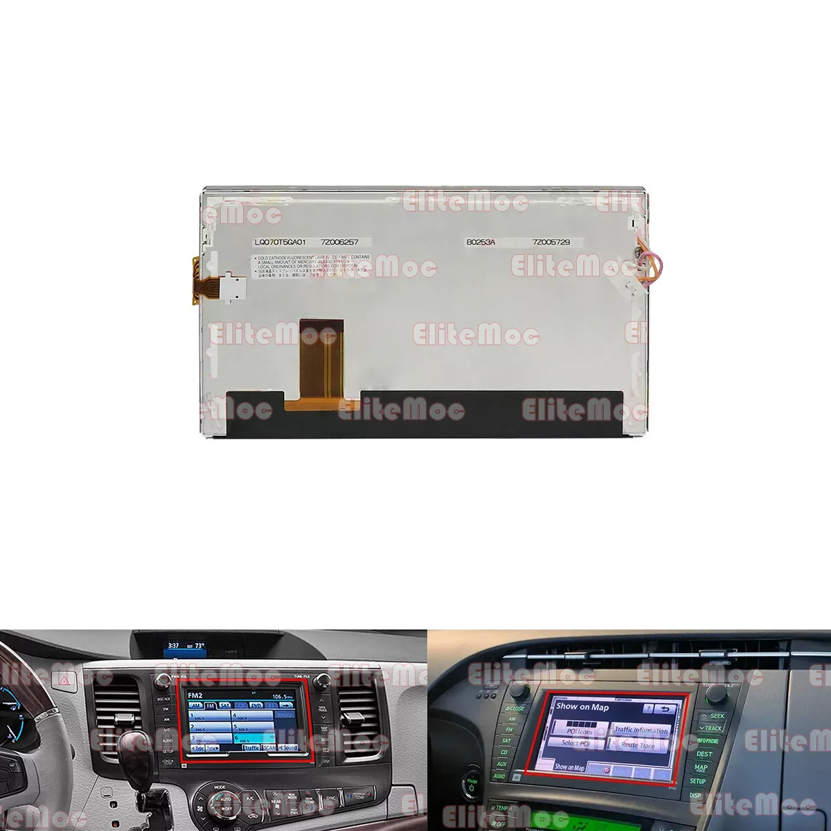7" LCD Display Touch Screen LQ070T5GA01 for Toyota Prius JBL E7022 Camry Sienna Tundra Navigation Replacement
7" LCD Display Touch Screen LQ070T5GA01 for Toyota Prius JBL E7022 Camry Sienna Tundra Navigation Replacement