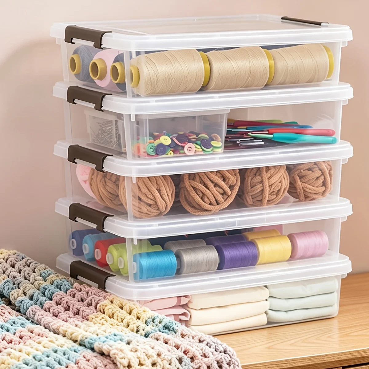 us5pcs Clear Plastic Storage Boxes, Sturdy Storage Bins with Lids, Perfect for Organizing Sewing Projects, Beads, Art Craft Supplies, Board Games, Copying Paper, Card Stock, Portable Pencil Case, Stackable Organization And Storage Containersd
us5pcs Clear Plastic Storage Boxes, Sturdy Storage Bins with Lids, Perfect for Organizing Sewing Projects, Beads, Art Craft Supplies, Board Games, Copying Paper, Card Stock, Portable Pencil Case, Stackable Organization And Storage Containersd