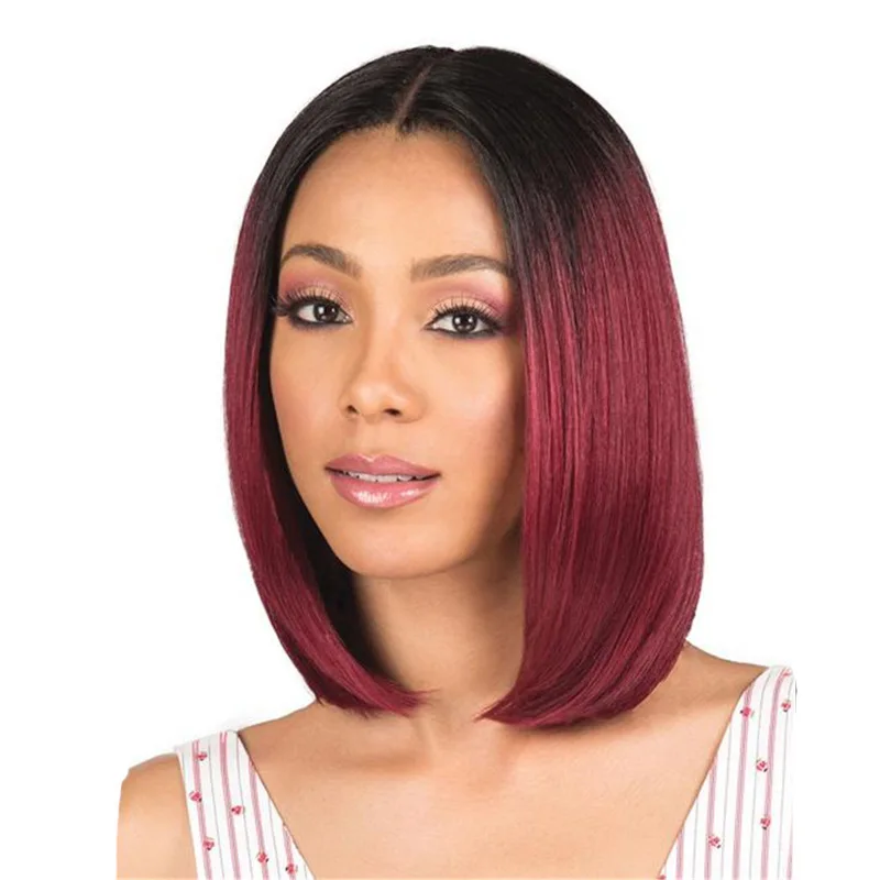 Bob Wig Ombre Black To Red Middle Part Straight Short Full Synthetic Hair For Women Daily Wear Party Hair Replacement
Bob Wig Ombre Black To Red Middle Part Straight Short Full Synthetic Hair For Women Daily Wear Party Hair Replacement