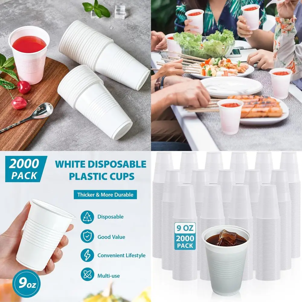 Белые пластиковые стаканы 9 унций — упаковка 2000 шт., идеально подходят для вечеринок, пикников и мероприятий
Белые пластиковые стаканы 9 унций — упаковка 2000 шт., идеально подходят для вечеринок, пикников и мероприятий