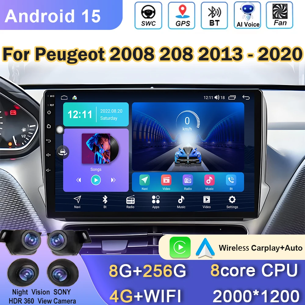 Android For Peugeot 2008 208 2013 2014 - 2020 Car radio Multimedia Player Carplay Auto Stereo video 2din DVD GPS Navigation DSP
Android For Peugeot 2008 208 2013 2014 - 2020 Car radio Multimedia Player Carplay Auto Stereo video 2din DVD GPS Navigation DSP