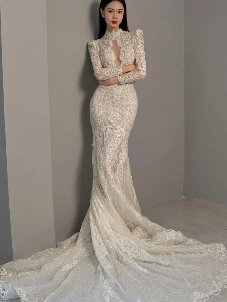 Новое платье «рыбий хвост» с длинными рукавами, роскошное одно плечо для коктейльной вечеринки.
Новое платье «рыбий хвост» с длинными рукавами, роскошное одно плечо для коктейльной вечеринки.