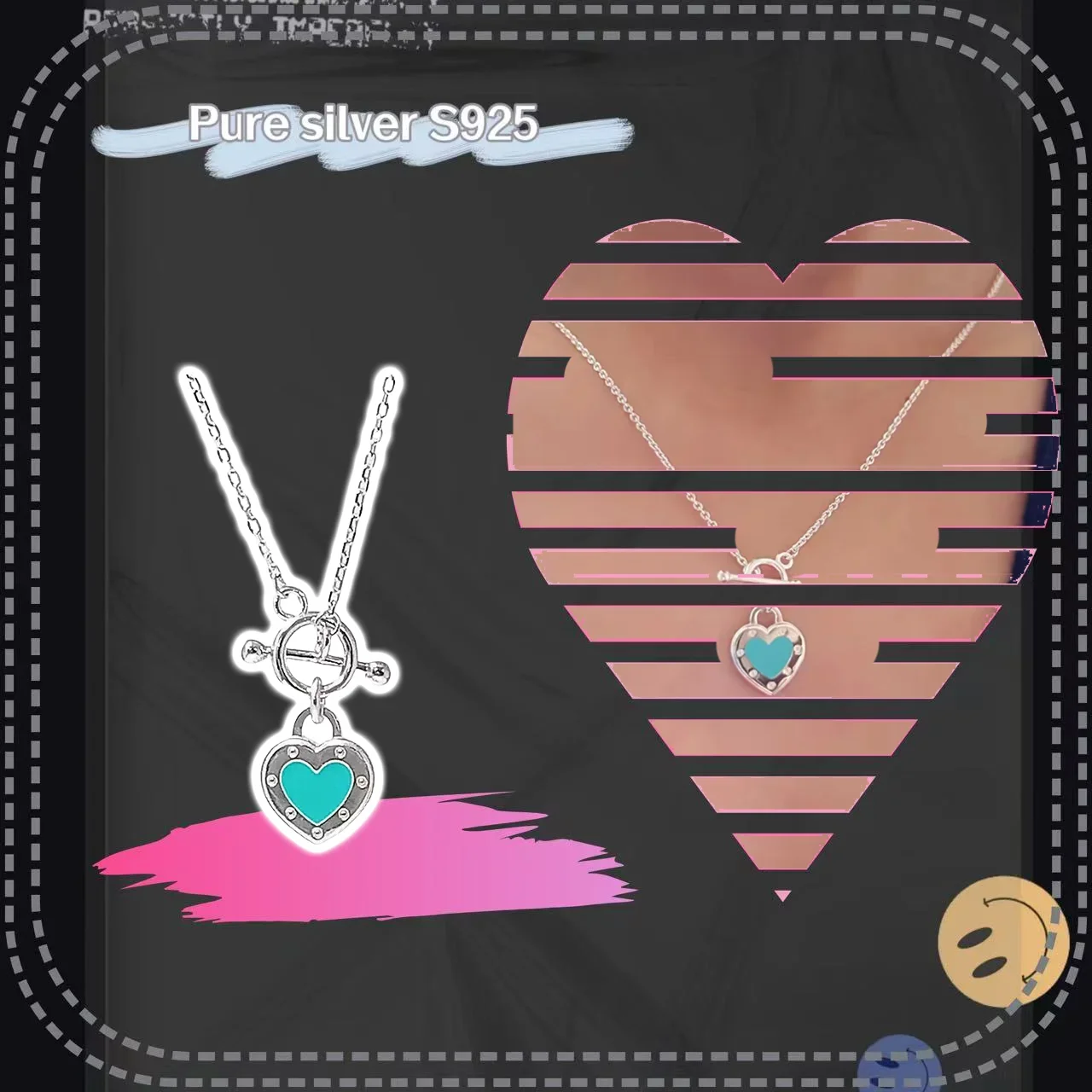 Pure silver S925 T home style women's jewelry, American hollowed out circular heart-shaped necklace, give to mother
Pure silver S925 T home style women's jewelry, American hollowed out circular heart-shaped necklace, give to mother