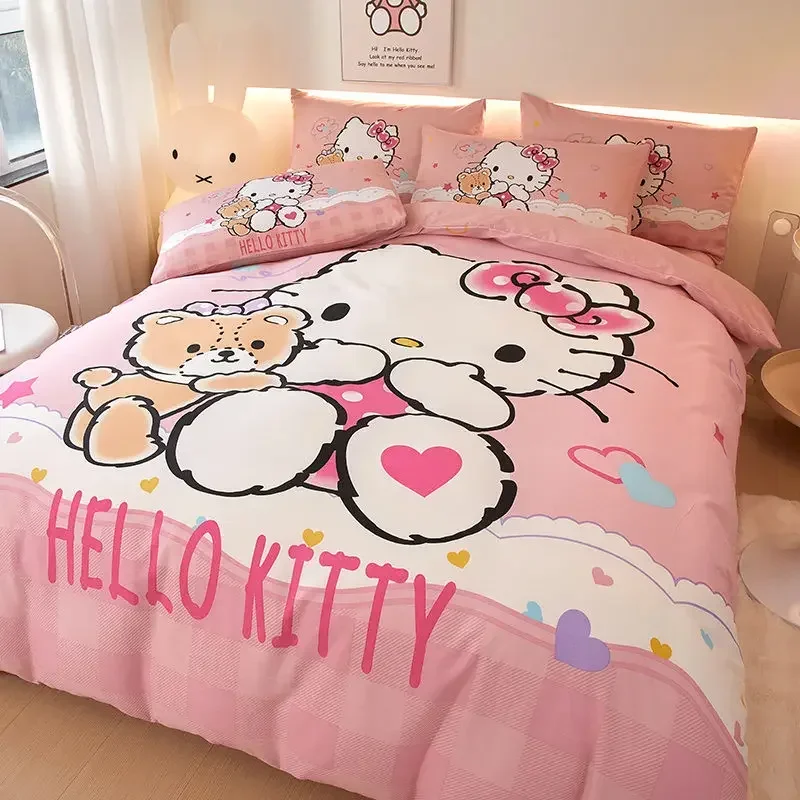 Sanrio Kitty Cotton 4piece Set Pochacco Cartoon Children's Bed 3piece Set Big-eyed Frog Bed Sheet Quilt Cover Pillowcase
Sanrio Kitty Cotton 4piece Set Pochacco Cartoon Children's Bed 3piece Set Big-eyed Frog Bed Sheet Quilt Cover Pillowcase