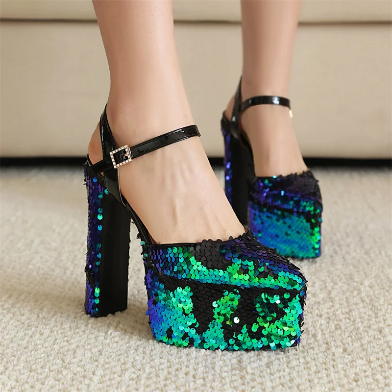Summer Fashion Sequined Cloth Modern Sandals Ladies 15cm High Heel Platform Ankle Strap Footwear Party Wedding Women Shoes White
Summer Fashion Sequined Cloth Modern Sandals Ladies 15cm High Heel Platform Ankle Strap Footwear Party Wedding Women Shoes White