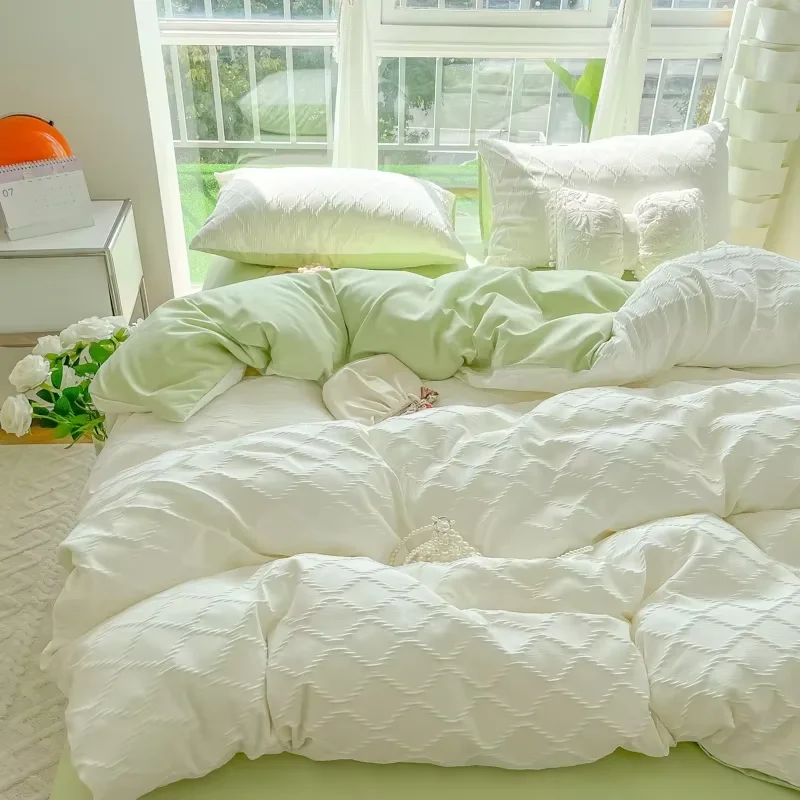 Bed Linen wrinkled bubble gauze bedding Duvet Cover King Bedding Set Comforter Cover Sets With Pillowcase Bed Sheets Set
Bed Linen wrinkled bubble gauze bedding Duvet Cover King Bedding Set Comforter Cover Sets With Pillowcase Bed Sheets Set