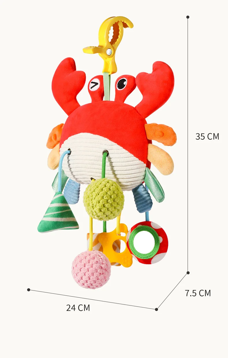 Baby Toys 0-6 Months - Car Seat Toys Crab Toy with Pulling Cords, Montessori Newborn Sensory 4 Month Babies
Baby Toys 0-6 Months - Car Seat Toys Crab Toy with Pulling Cords, Montessori Newborn Sensory 4 Month Babies