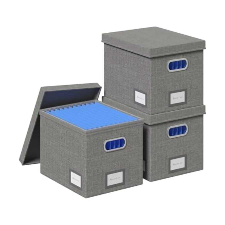 File Organizer Box - File Boxes for Hanging Files with Lid Set of 3 Decorative Hanging Folders Organizer with One-Piece Plastic
File Organizer Box - File Boxes for Hanging Files with Lid Set of 3 Decorative Hanging Folders Organizer with One-Piece Plastic